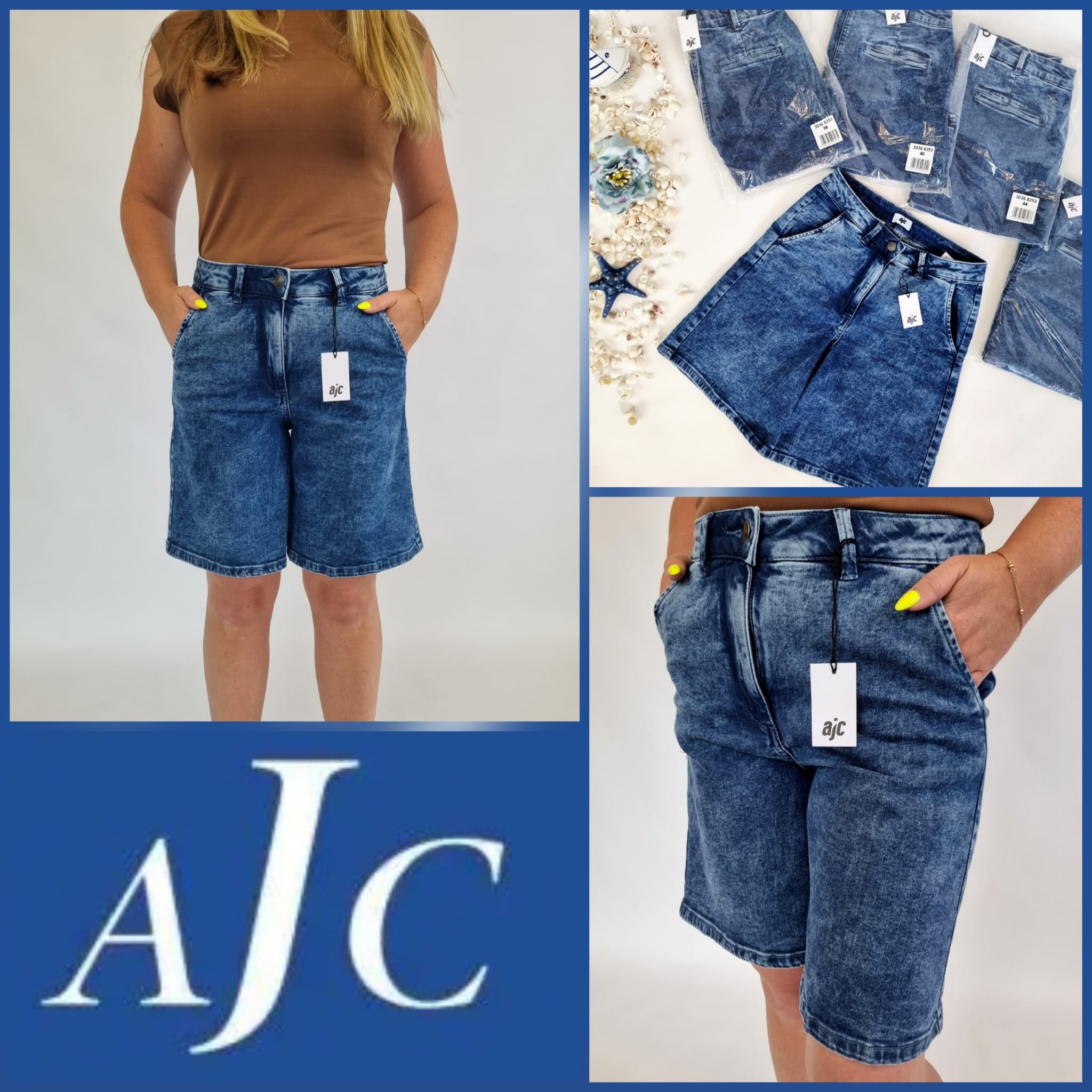 020240 Damen-Jeans-Bermudashorts AJC