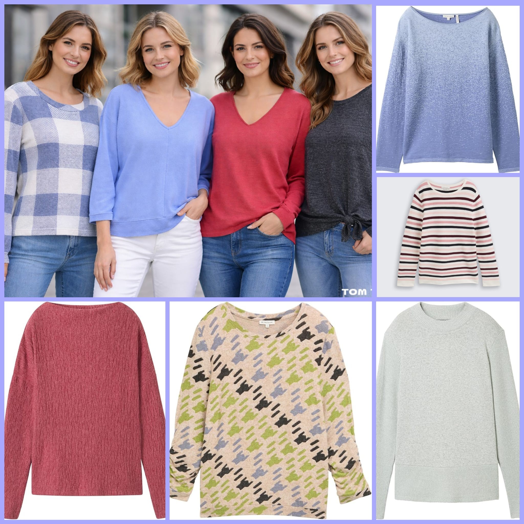 020273 Damen Leichtpullover Mix Tom Tailor