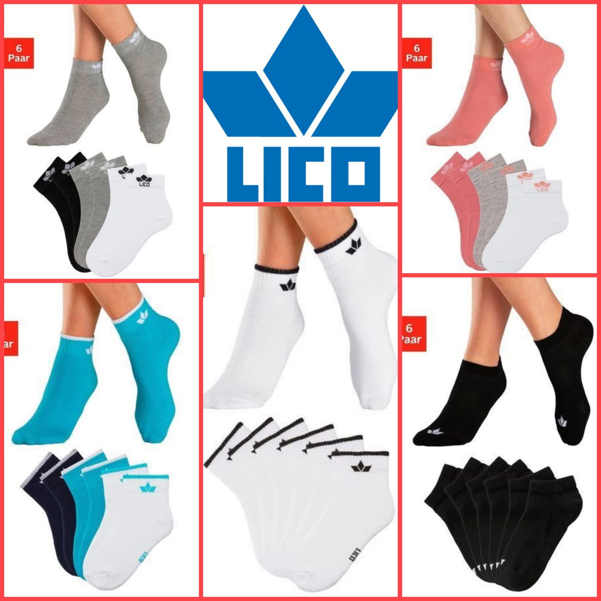 Mélange de chaussettes pour enfants et adolescents de Lico LM