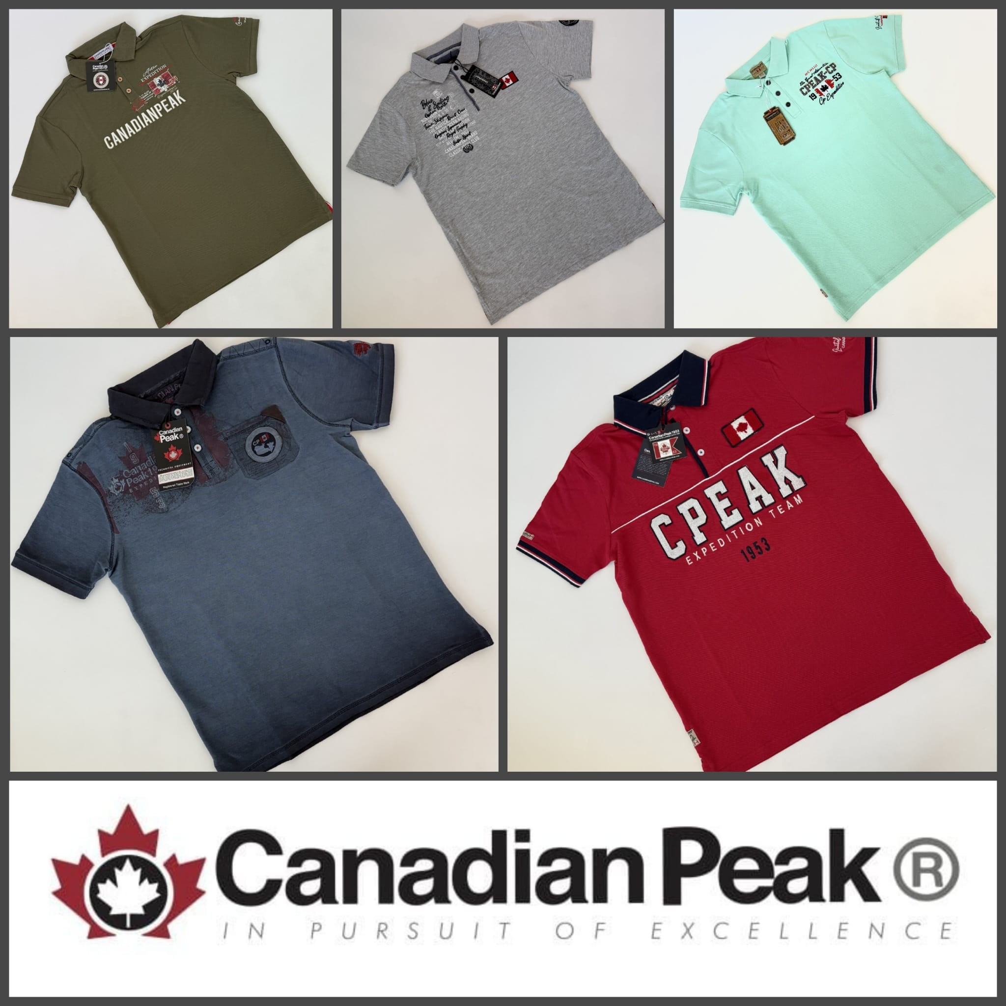 010105 Men’s Polo T-Shirts Mix Canadian Peak