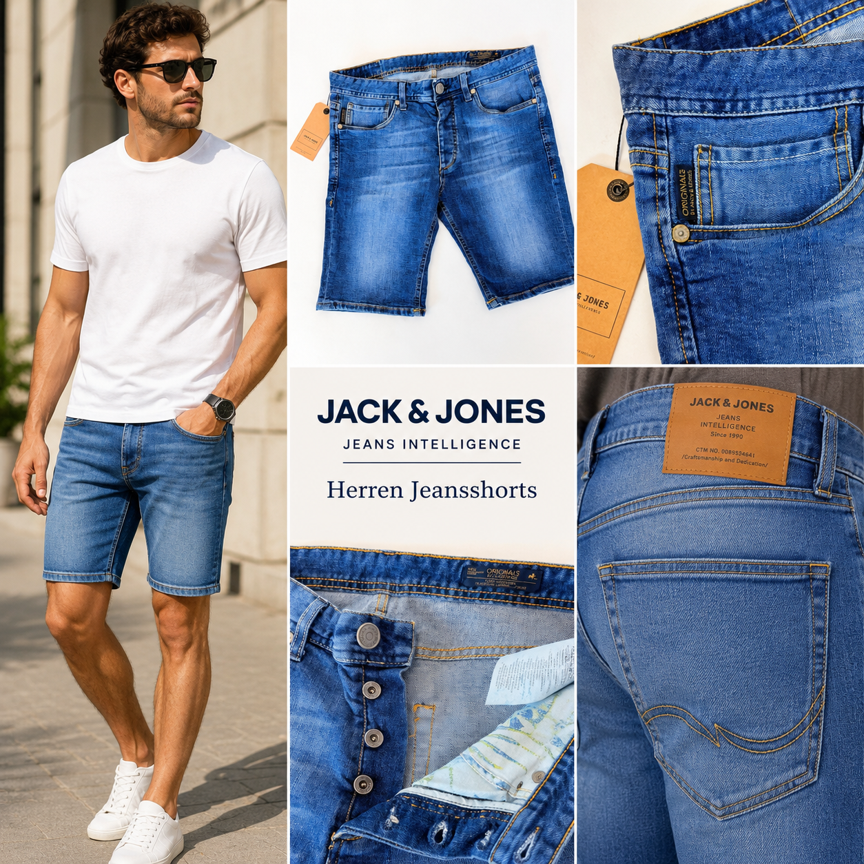 010130 Shorts en jean homme Jack &amp; Jones