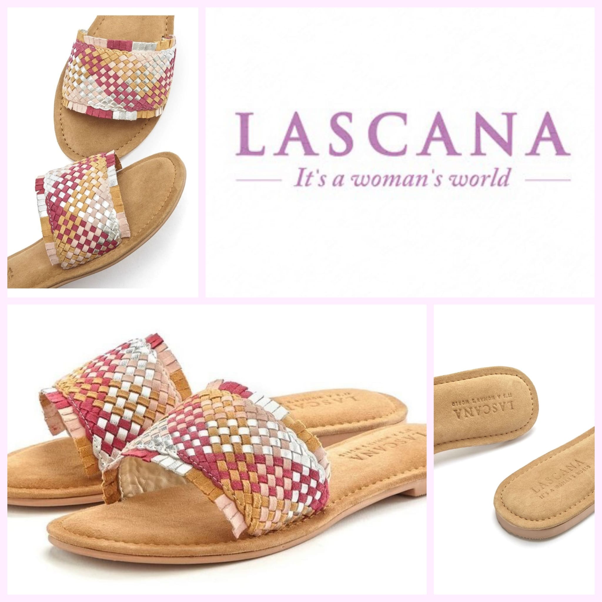 Pantoufles en cuir pour femmes de Lascana