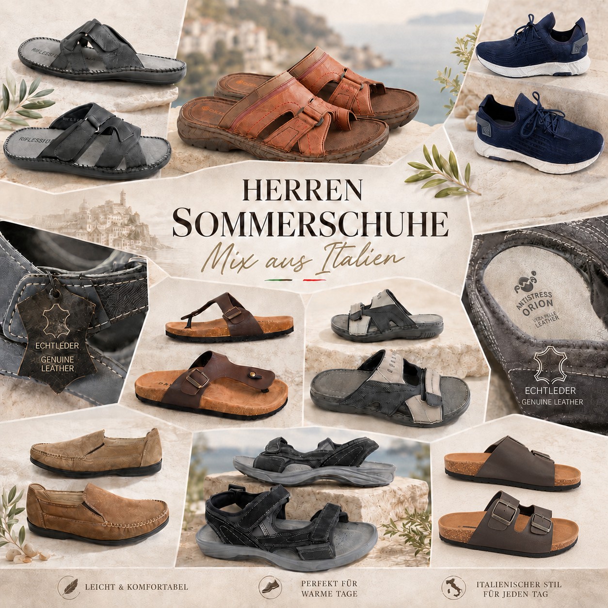 060132 Herren Sommerschuhe Mix aus Italien