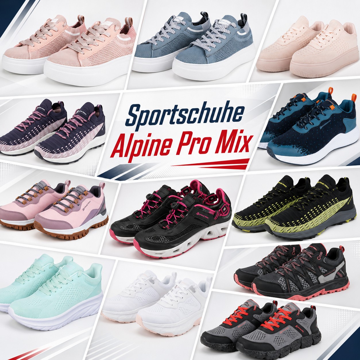 060134 Mix de chaussures de sport Alpine Pro