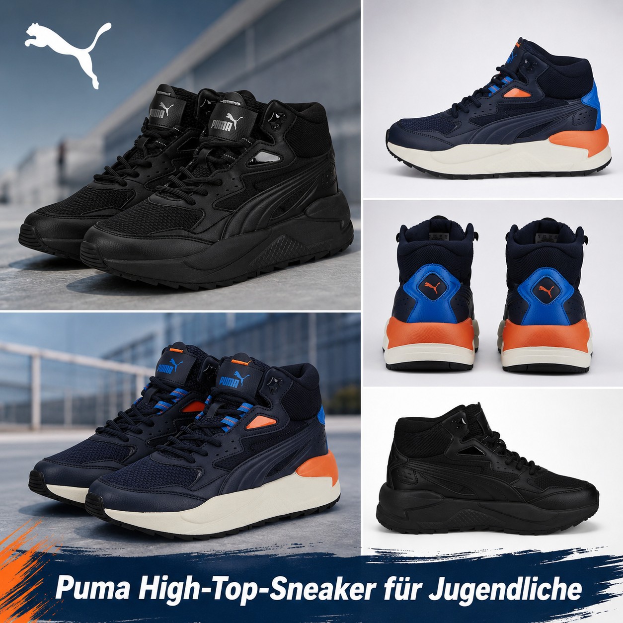 060143 Подростковые кроссовки-хайтопы Puma