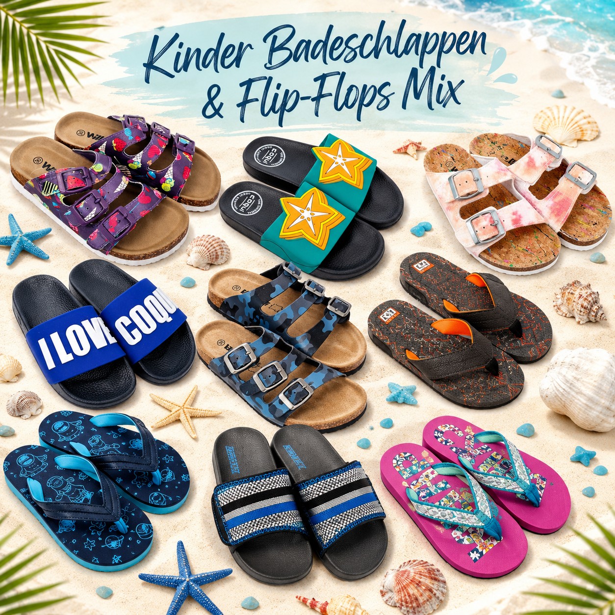 060148 Kids' Slides &amp; Flip-Flops Mix