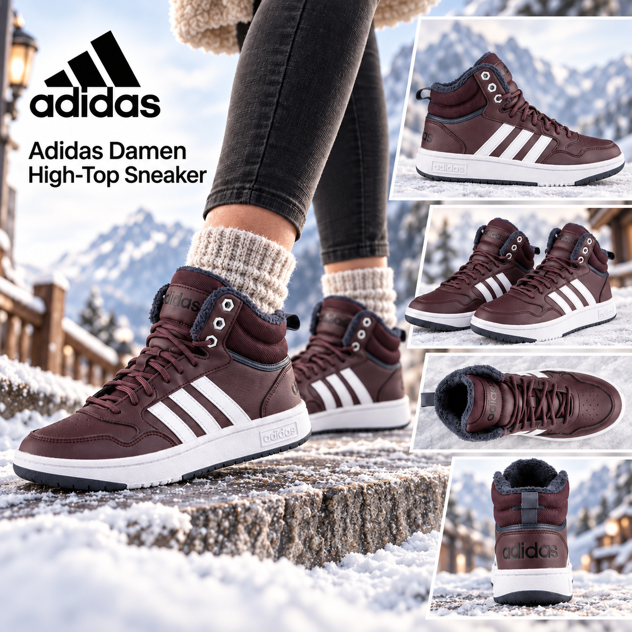 060157 Adidas Women's Winter High-Top Sneakers