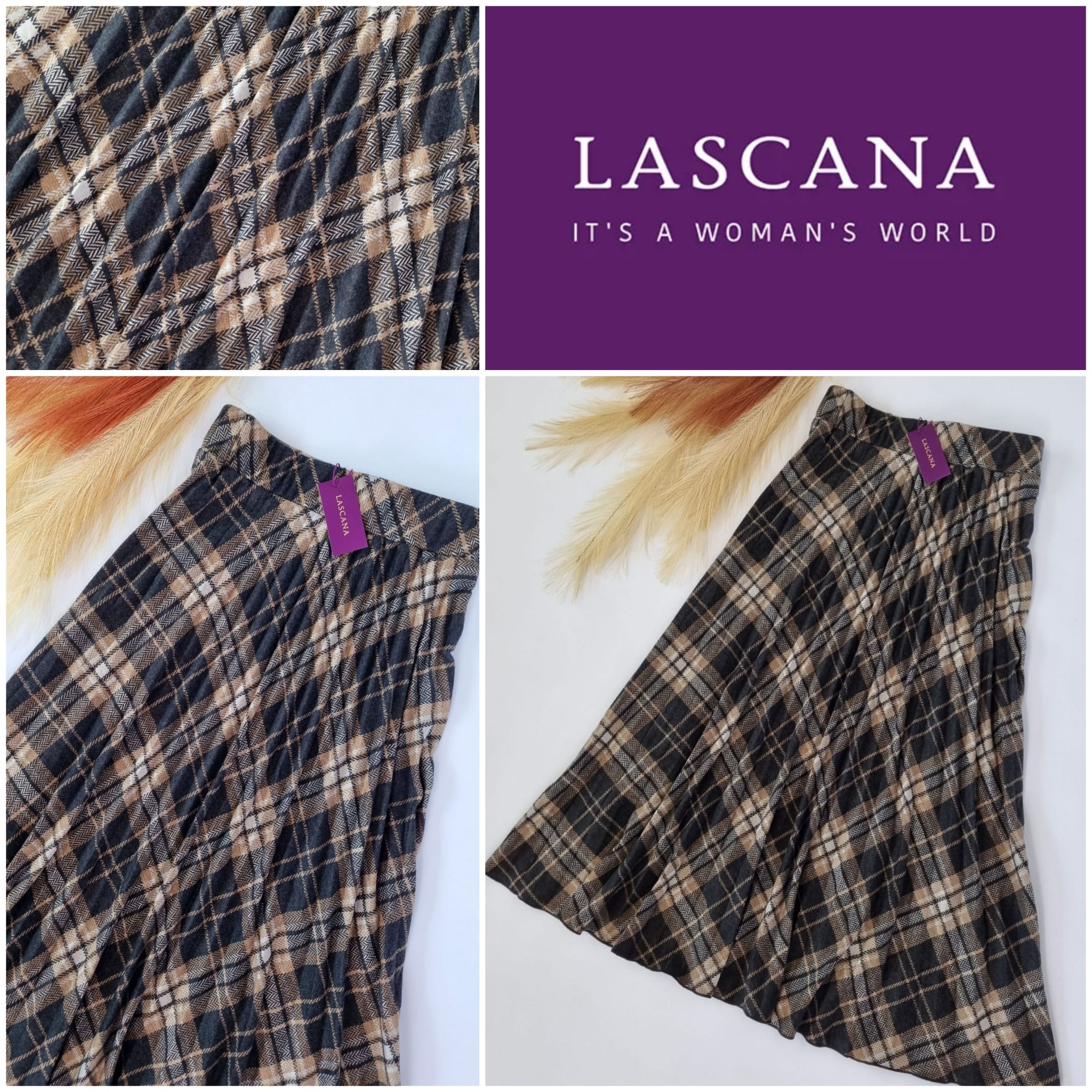 Плиссированная теплая юбка от Lascana