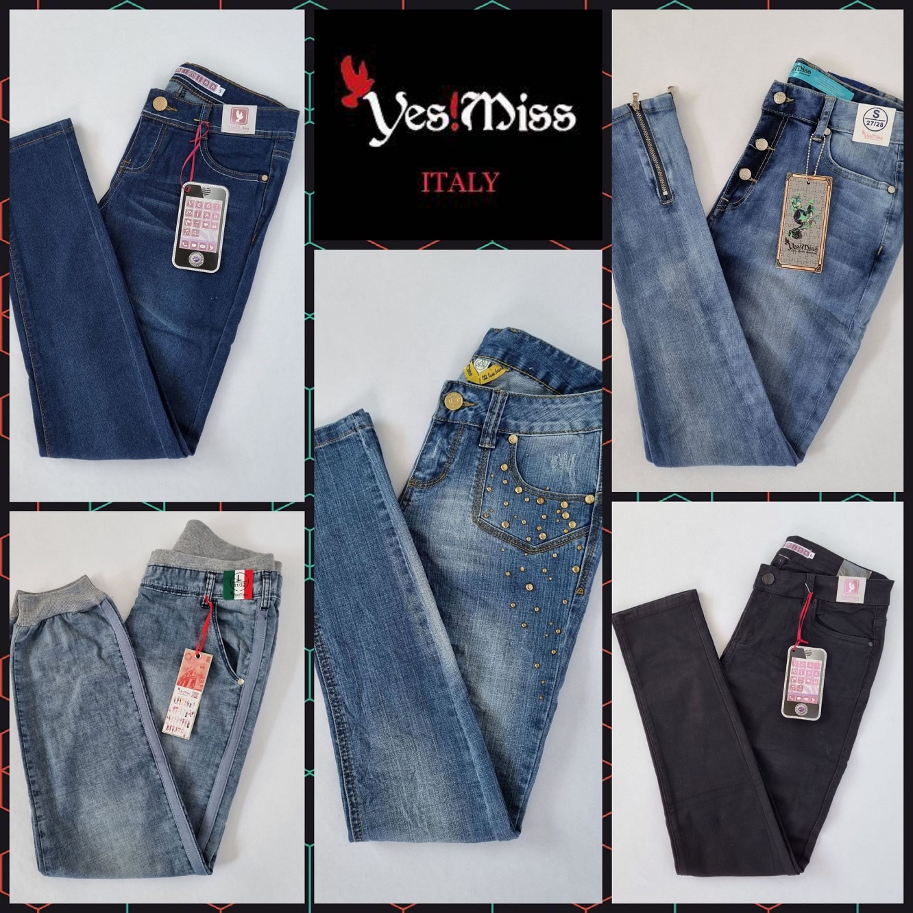Jeans italiens pour filles