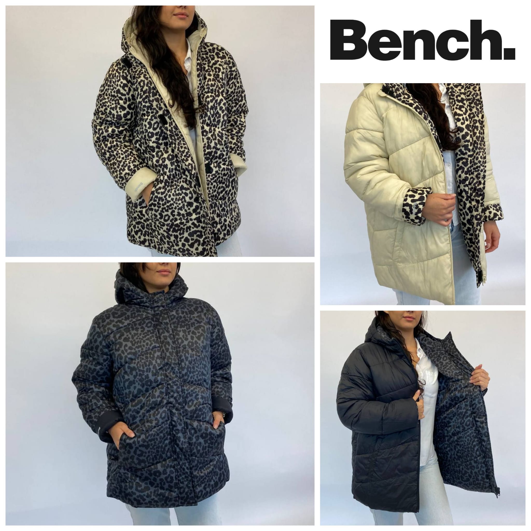 Bench women's reversible leopard print jackets 