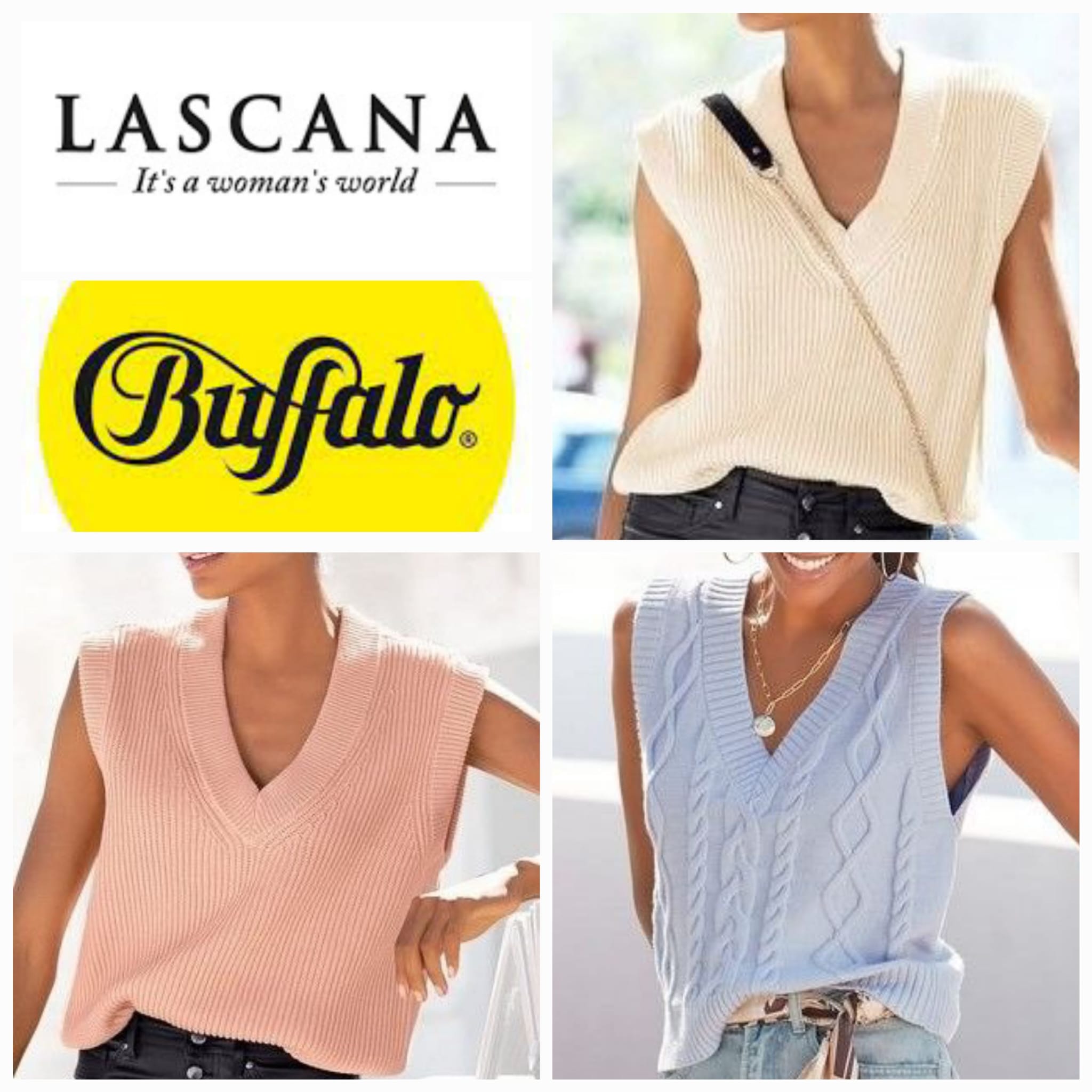 Women's knitted waistcoats  from Lascana&Buffalo 