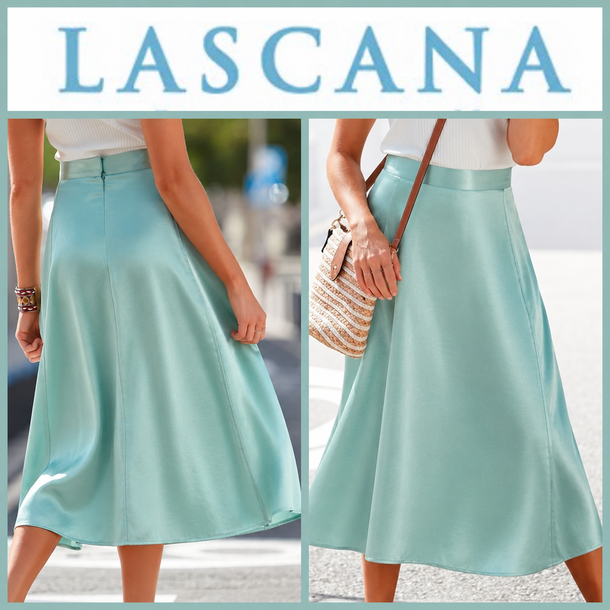 Jupe en satin de Lascana